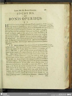 Locus XII. De Bonis Operibus