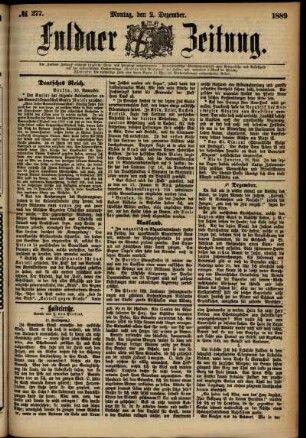 Ausgabe vom Montag, den 02. Dezember 1889.