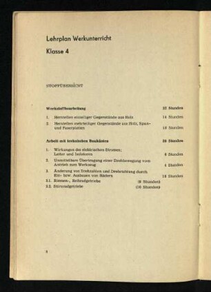 Lehrplan Werkunterricht Klasse 4
