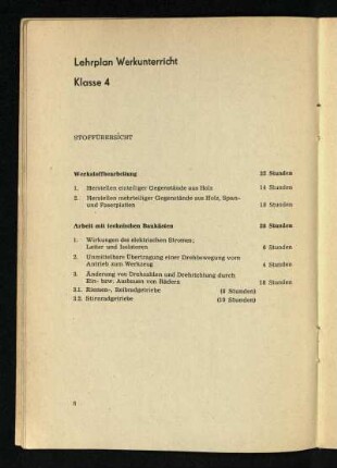 Lehrplan Werkunterricht Klasse 4