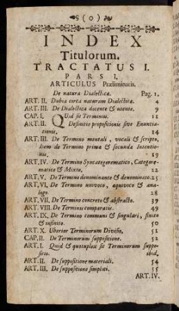 Index Titulorum.