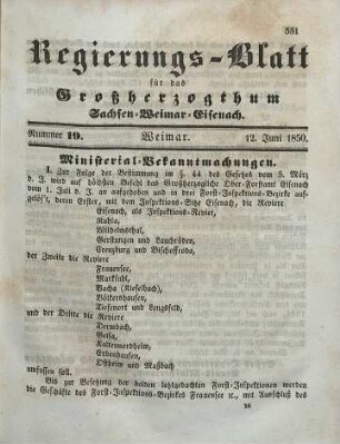 Nr. 19 : 12. Juni 1850