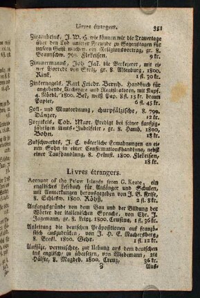351-356, Livres étrangers.