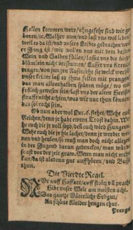 Die Vierdte Regel.
