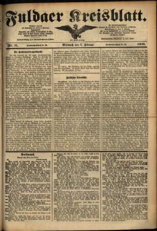 Ausgabe vom Mittwoch, den 08. Februar 1905.