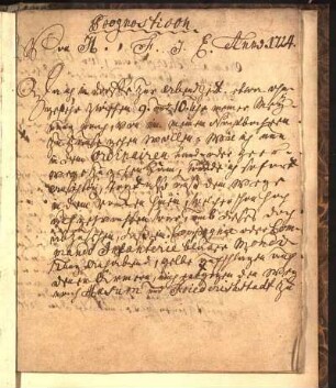 Prognosticon von H.F.J.E. a. 1724 u. 1733