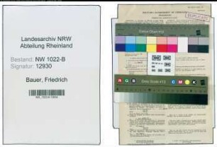 Entnazifizierung Friedrich Bauer , geb. 20.11.1897 (Rohrleger)