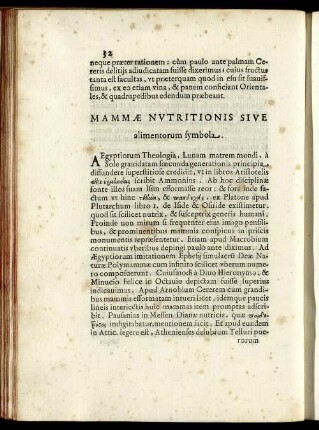 Mammae Nutritionis Sive alimentorum symbola.