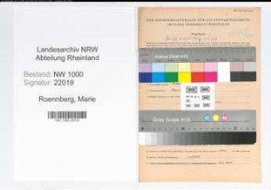 Entnazifizierung Marie Roennberg, geb. 11.02.1910 (Lehrerin)
