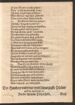 Der Hundert undt vier undt zwanzigste Psalm