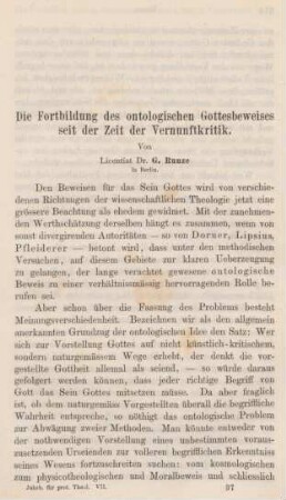 577-617 Die Fortbildung des ontologischen Gottesbeweises seit der Zeit der Vernunftkritik