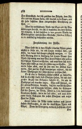 Zergliederung der Fische.