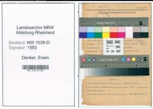 Entnazifizierung Erwin Denker , geb. 09.07.1910 (Studienrat)