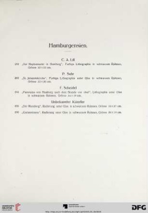 Hamburgensien (Nr. 292-296)