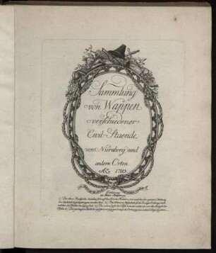 Sammlung von Wappen verschiedener Civil-Staende von Nürnberg und andern Orten : A[nno] 1783