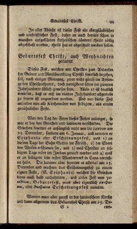 Gebutsfest Christi, auch Weynachten genannt. - Jacob der Größere.