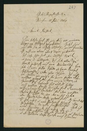 65-68, Brief vom 11. Juni 1868