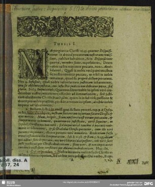 [Disquisitio Quinta, De Divina Peccatorum Nostrorum Remissione]