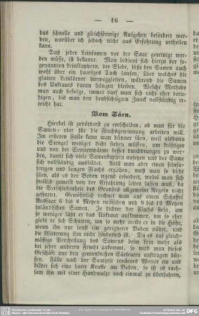 Vom Säen