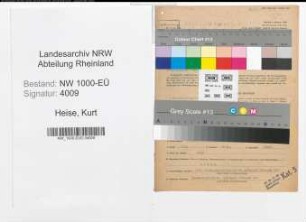 Entnazifizierung Kurt Heise, geb. 23.04.1904 (Ingenieur)