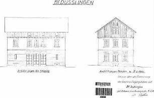 Dußlingen: Ansicht gegen die Strasse, Norden und Süden Empfangsgeb.