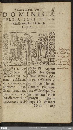 Dominica Tertia Post Trinitatis, Evangelium Luc. 15. Capite