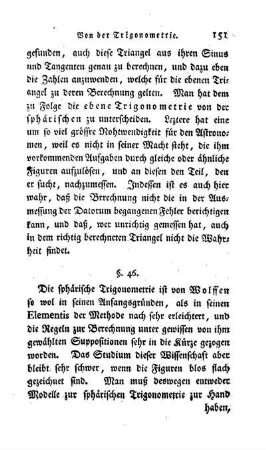 § 46. Von der sphärischen insbesondere