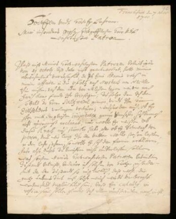 Brief von Johann Helfrich Jüngken an Johann Dolaeus