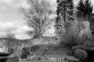 Historische Stadtmauer (Stadtmauer); Gemünden, Hofstraße, Hofstraße 9, Hofstraße 1