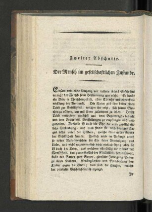 Zweiter Abschnitt. Der Mensch im gesellschaftlichen Zustande.
