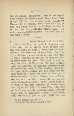 21) [Brief vom] 16. April 1828