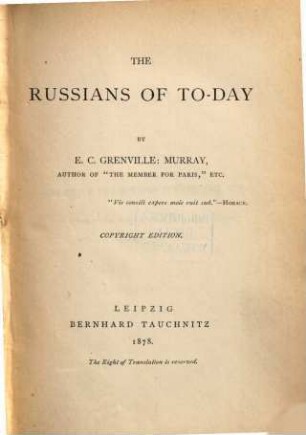 The Russians of to-day