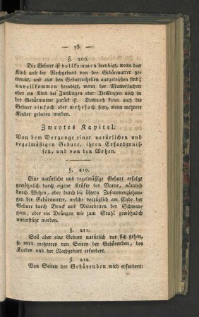 Zweytes Kapitel. Von dem Vorgange einer natürlichen und regelmäßigen Geburt, ...