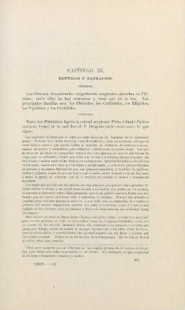 Capítulo III. Reptiles y batracios
