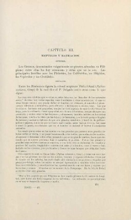Capítulo III. Reptiles y batracios