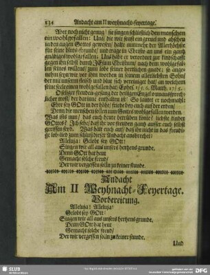 Andacht Am II Weyhnacht-Feyertage