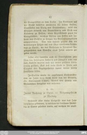 §. 22. Zweiter Reichstag zu Speier. — Religionsgespräch zu Marburg.