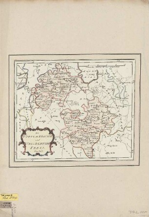 Karte des voigtlädischen und Neustädter Kreises, ca. 1:300 000, Kupferstich, 1791