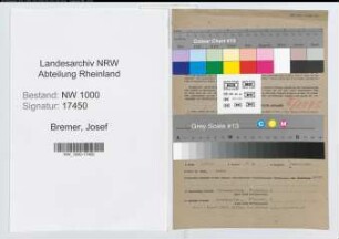 Entnazifizierung Josef Bremer, geb. 08.04.1908 (Ingenieur)