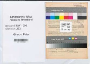 Entnazifizierung Peter Girards, geb. 10.03.1908 (Arbeiter)