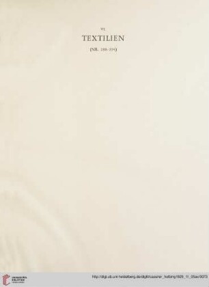 VI. Textilien (Nr. 188-194)