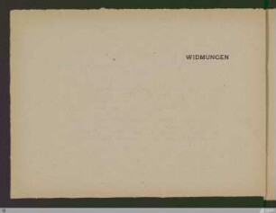 Widmungen