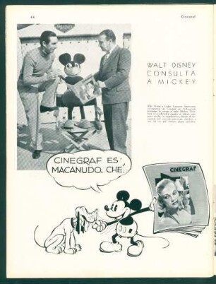 Walt Disney consulta a Mickey