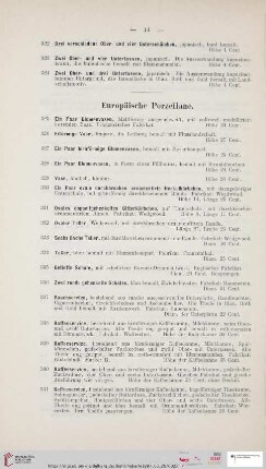 Europäische Porzellane (Nr. 325 - 375)