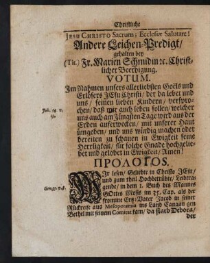 Andere Leichen-Predigt/