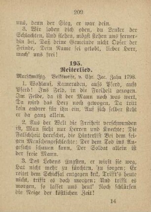 195. Reiterlied