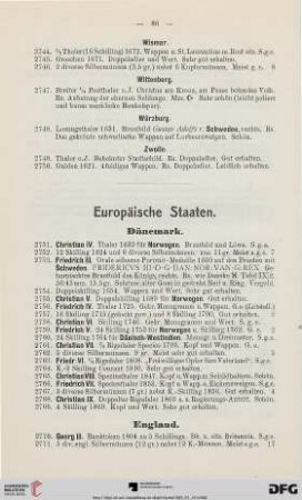 Europäische Staaten (Nr. 2751-2891)