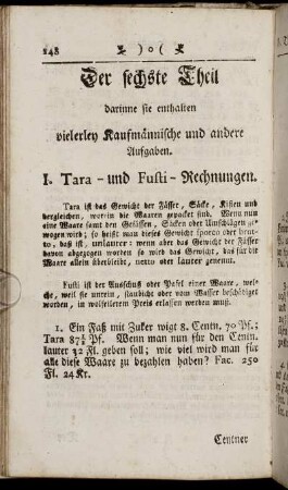 Der sechste Theil darinne sie enthalten vielerley Kaufmännische und andere Aufgaben.