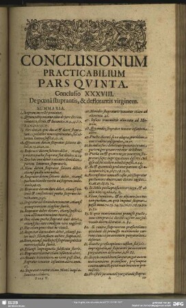 Conclusionum Practicabilium Pars Quinta