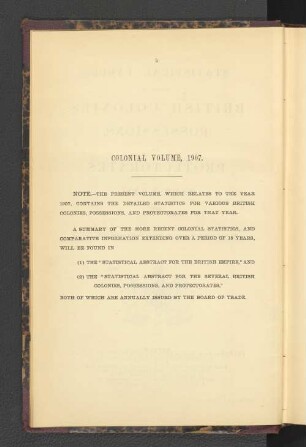 Colonial Volume, 1907.
